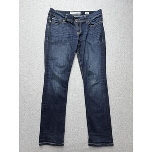 BKE Dakota Jeans Womens 32x31.5 Blue Mid Rise Straight Stretch Dark Wash Denim